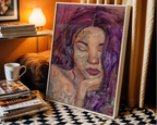 "Put Yourself In The Way Of Beauty" Collage portrait wall art original mixed media portrait painting by Chelsea Nielsen