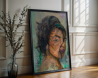Love Thy Neighbor - Abstract Realism Portrait Painting - Canvas Print