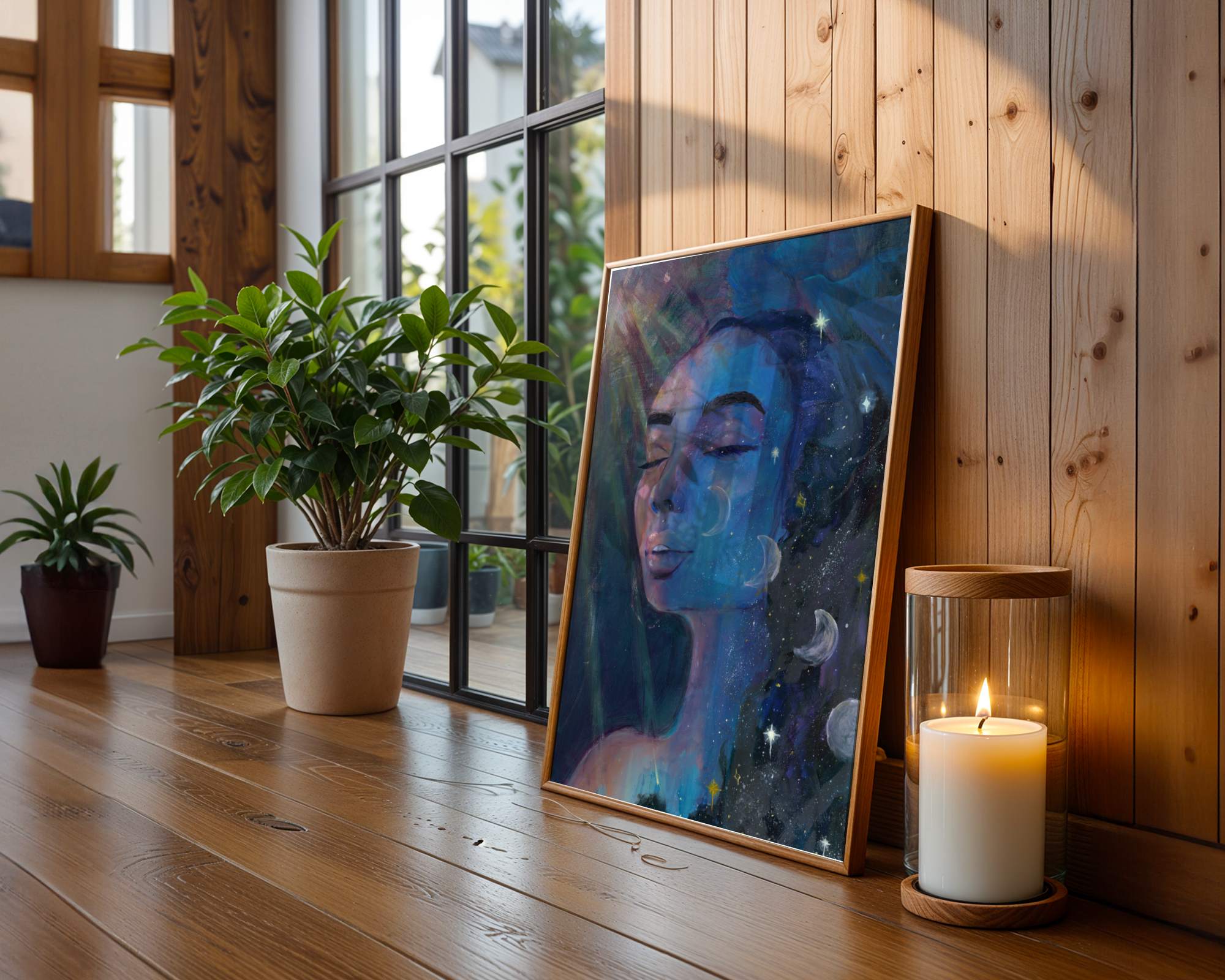 Phases of Self - Abstract Realism Portrait Painting - Canvas Print