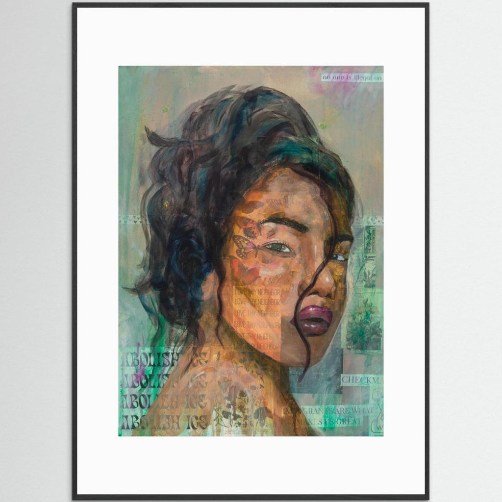 Love Thy Neighbor - Abstract Realism Portrait Painting - Paper Print