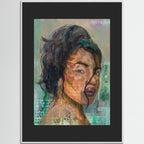 Love Thy Neighbor - Abstract Realism Portrait Painting - Paper Print