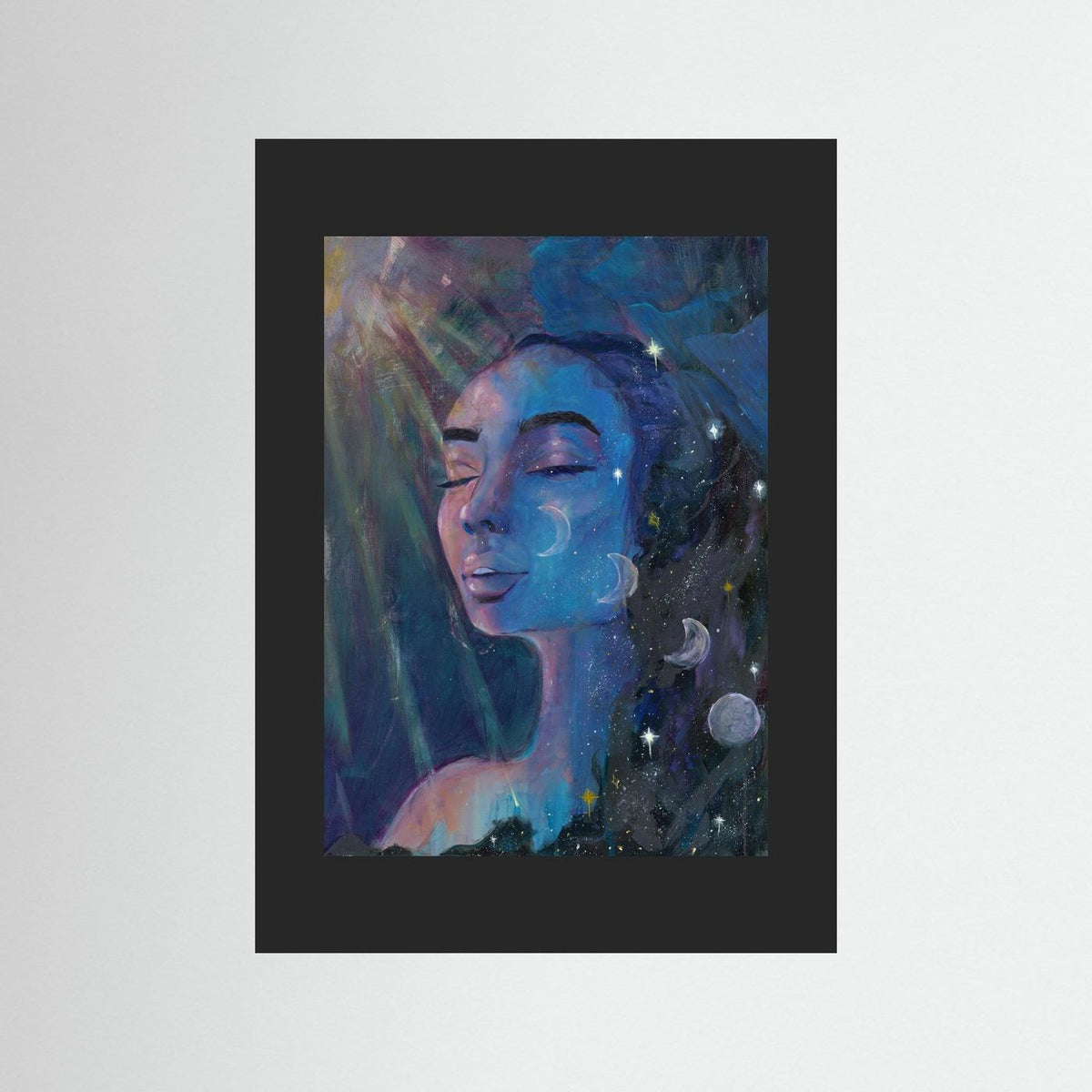 Phases of Self - Abstract Realism Portrait Painting - Paper Print