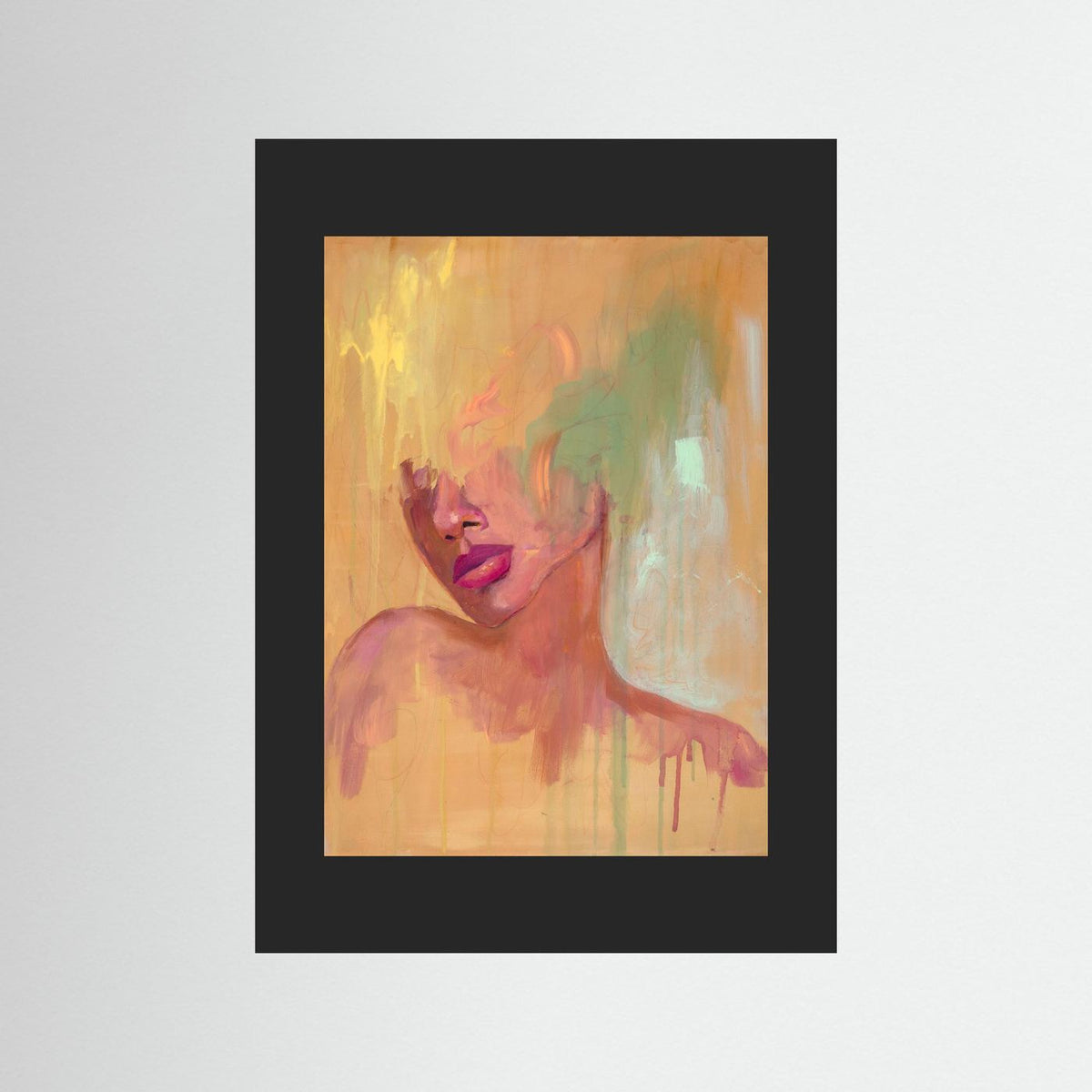 Melt - abstract realism - mixed media paper print
