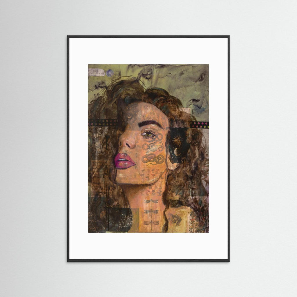 For the Witches - Abstract Realism Portrait - Portrait Painting Collage Art
