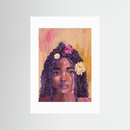 Blooming After the Storm - Abstract Realism Portrait Painting - PaperPrint