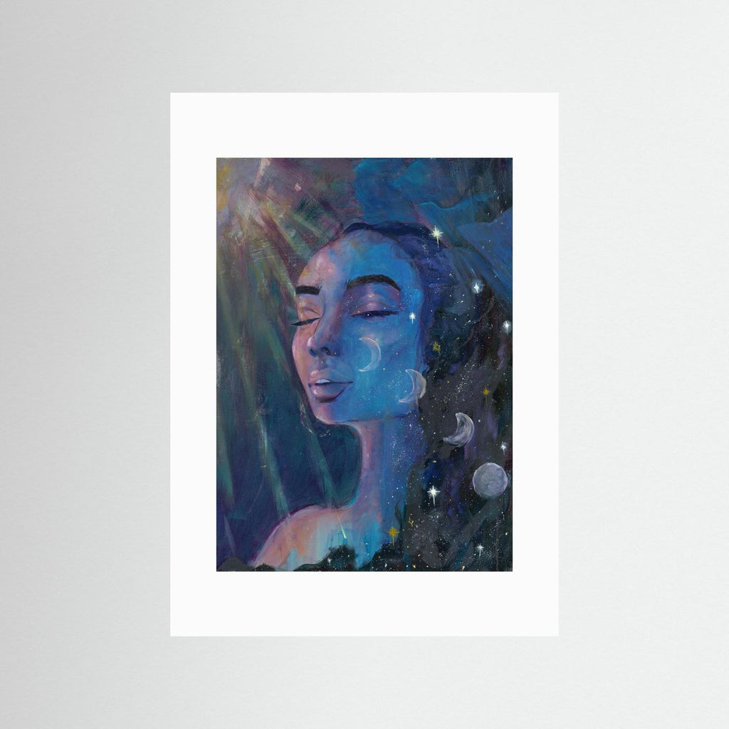 Phases of Self - Abstract Realism Portrait Painting - Paper Print