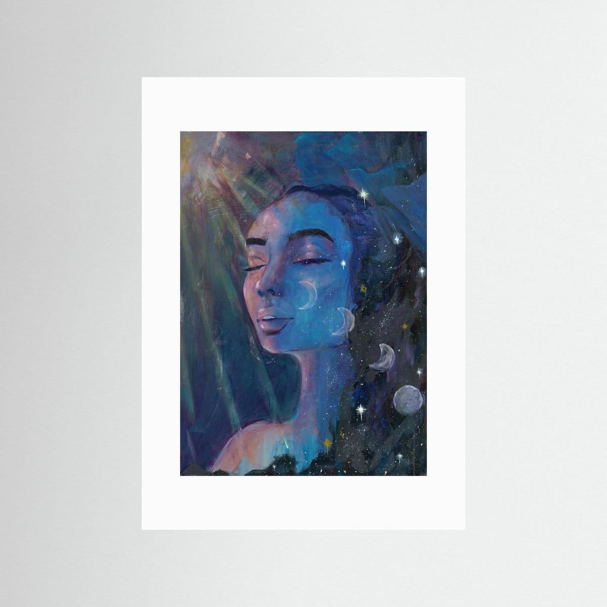 Phases of Self - Abstract Realism Portrait Painting - Paper Print