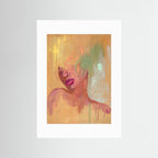 Melt - abstract realism - mixed media paper print