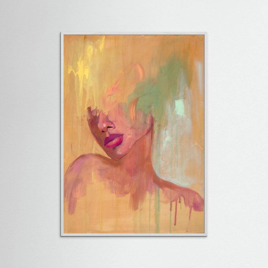 Melt - abstract realism - mixed media paper print