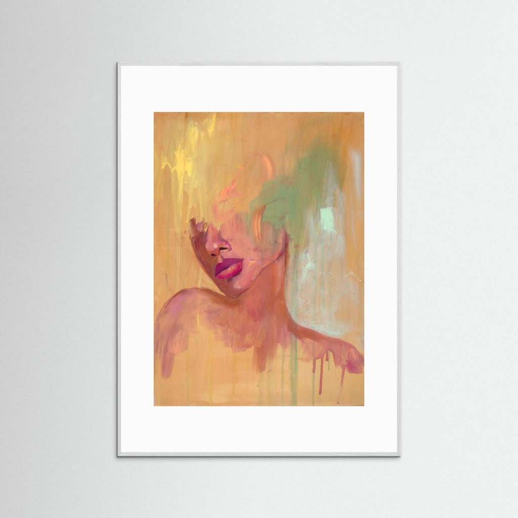 Melt - abstract realism - mixed media paper print