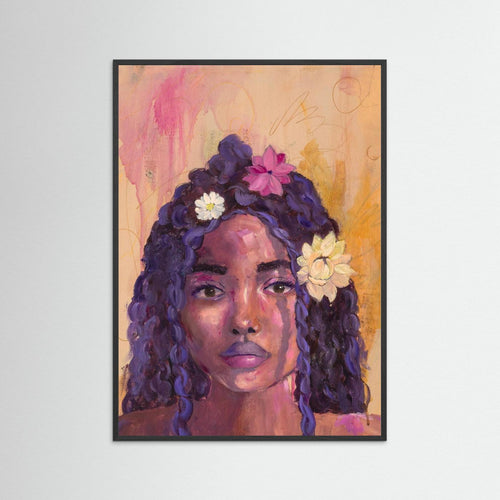 Blooming After the Storm - Abstract Realism Portrait Painting - PaperPrint