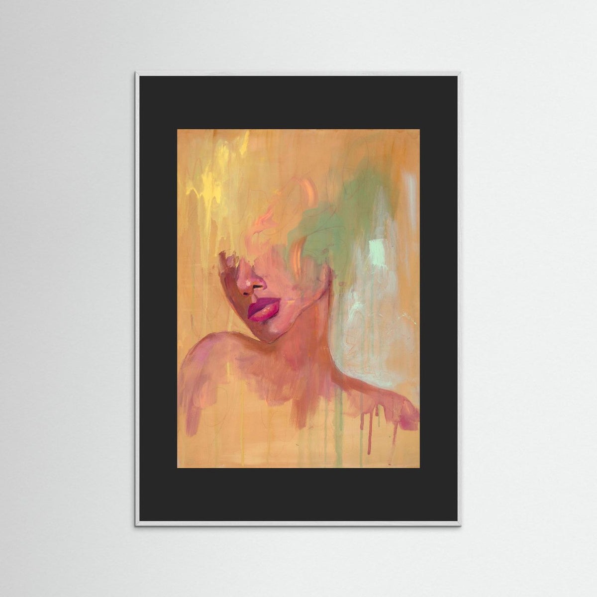Melt - abstract realism - mixed media paper print