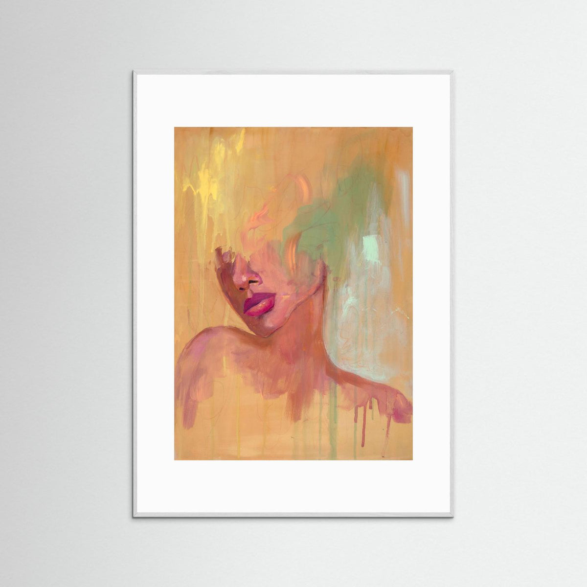 Melt - abstract realism - mixed media paper print