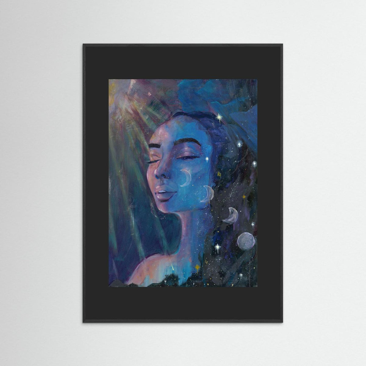 Phases of Self - Abstract Realism Portrait Painting - Paper Print