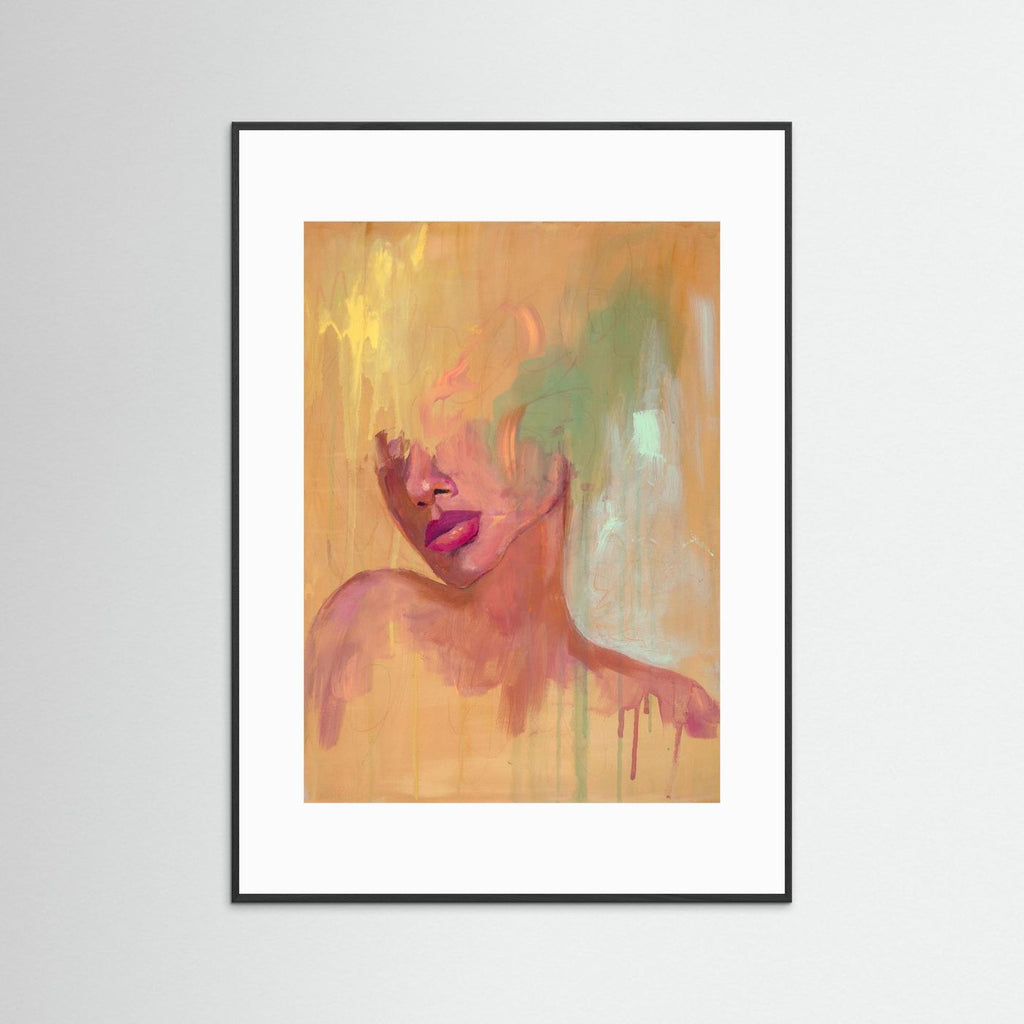 Melt - abstract realism - mixed media paper print