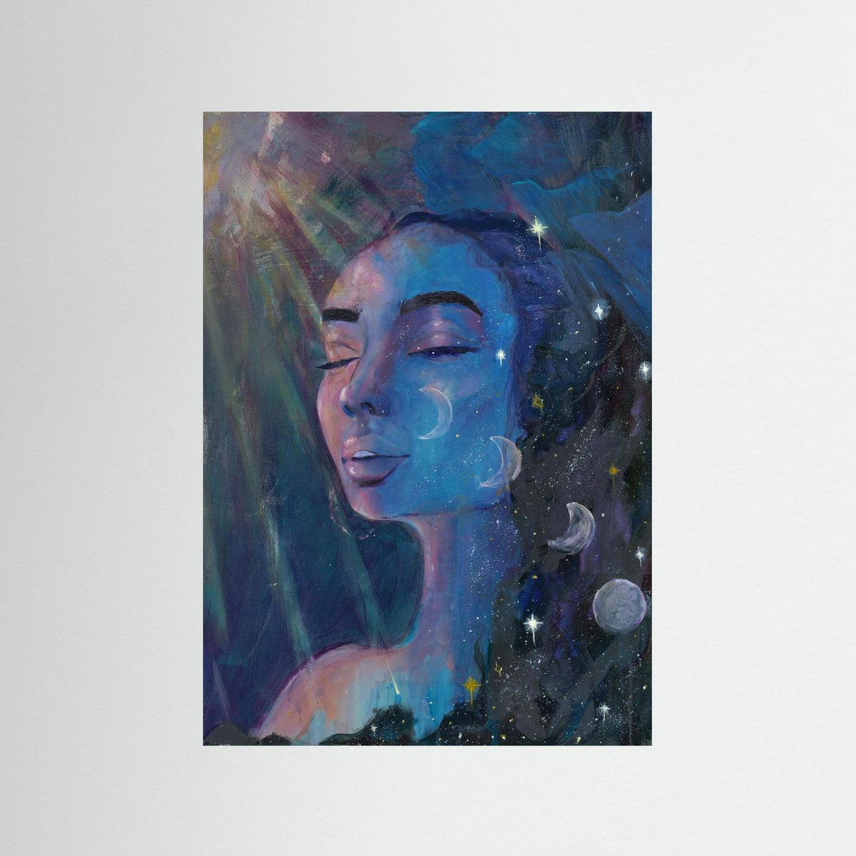 Phases of Self - Abstract Realism Portrait Painting - Paper Print
