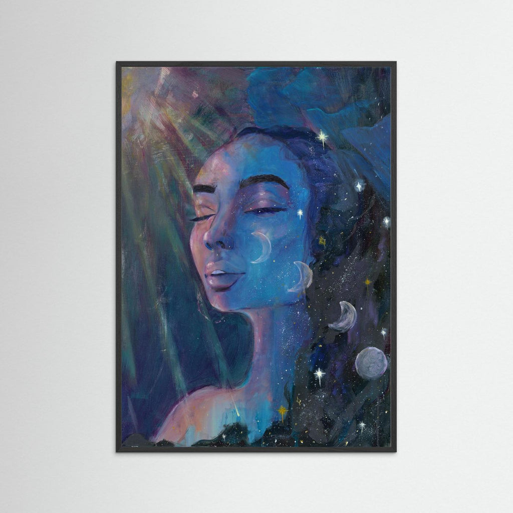 Phases of Self - Abstract Realism Portrait Painting - Paper Print