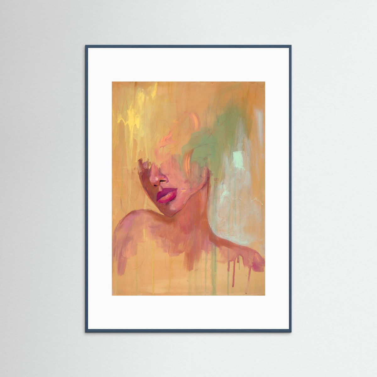 Melt - abstract realism - mixed media paper print
