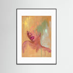 Melt - abstract realism - mixed media paper print
