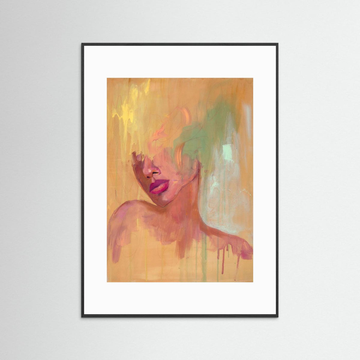 Melt - abstract realism - mixed media paper print