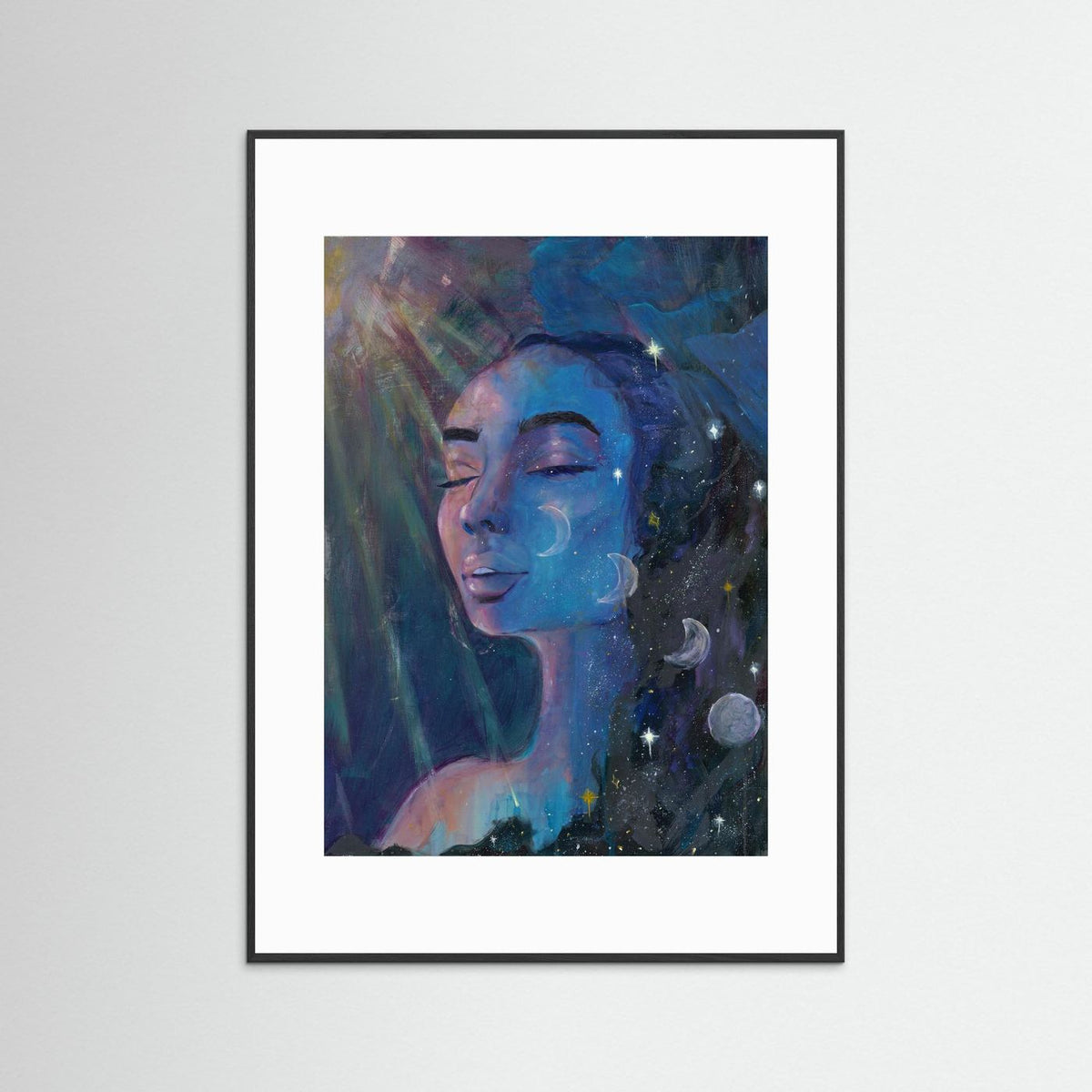 Phases of Self - Abstract Realism Portrait Painting - Paper Print