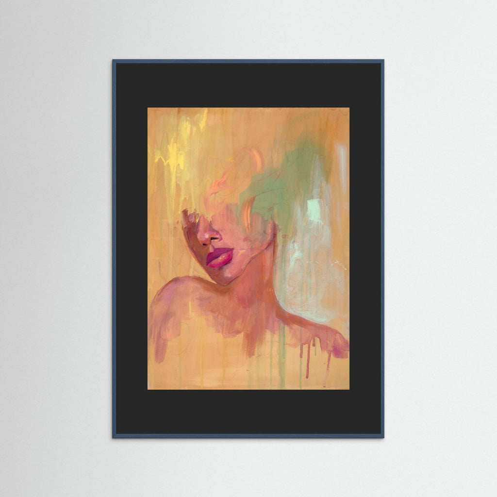 Melt - abstract realism - mixed media paper print