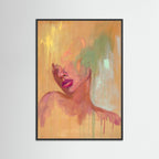 Melt - abstract realism - mixed media paper print