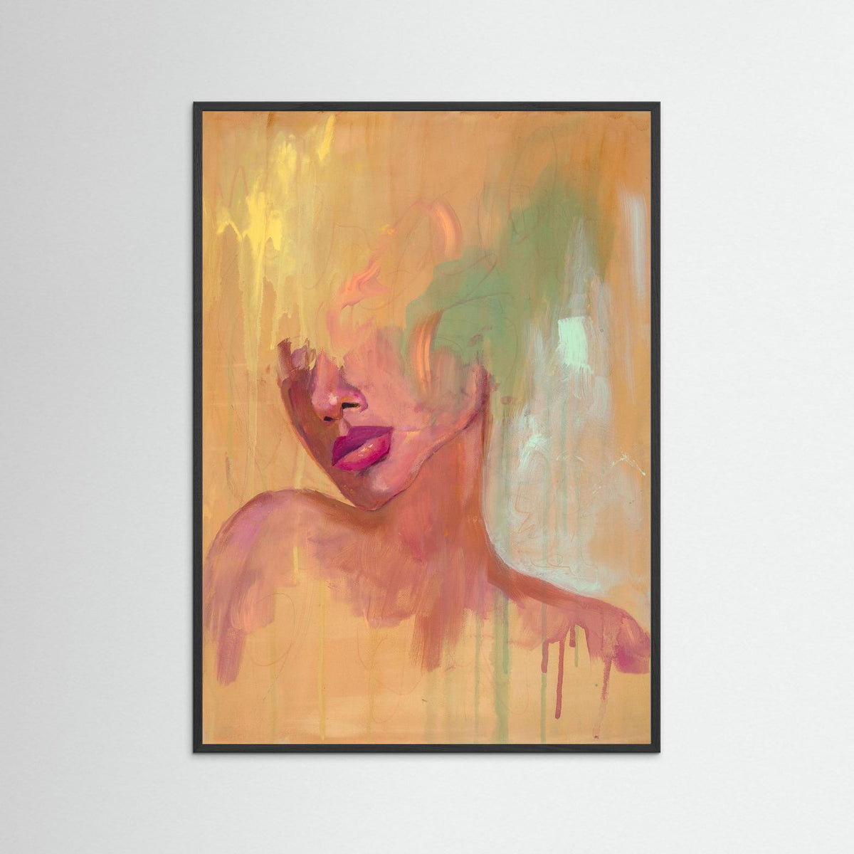 Melt - abstract realism - mixed media paper print