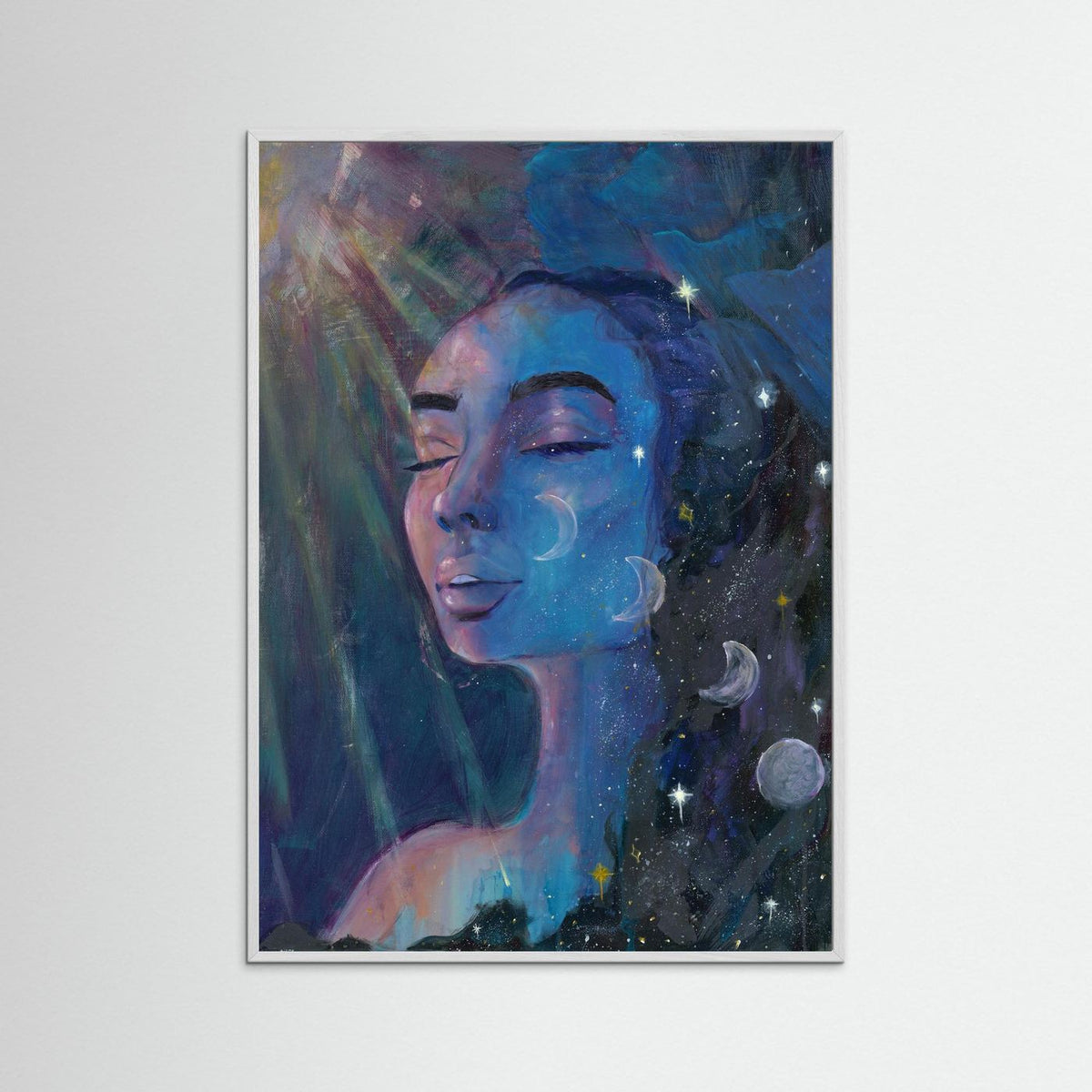 Phases of Self - Abstract Realism Portrait Painting - Paper Print