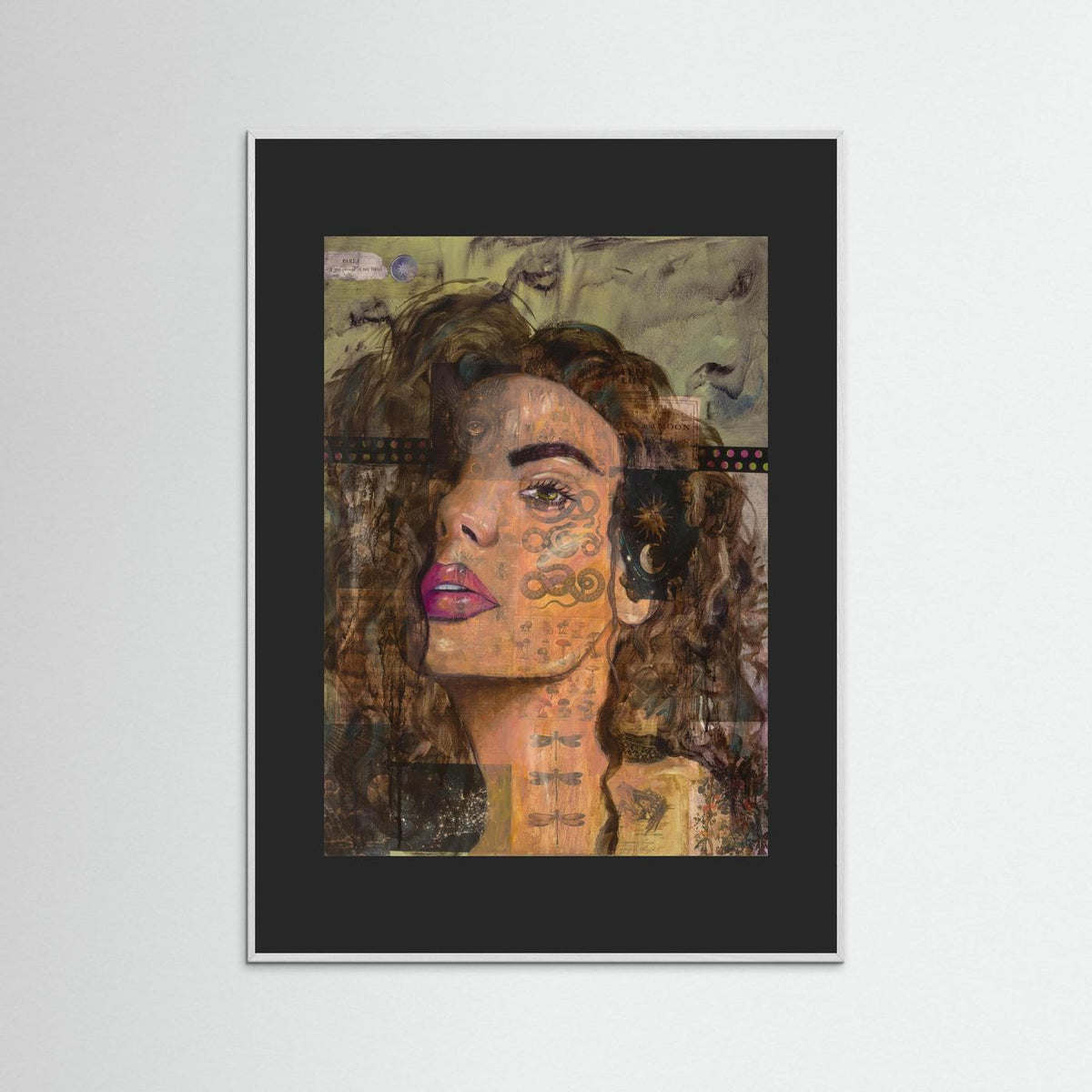 For the Witches - Abstract Realism Portrait - Portrait Painting Collage Art