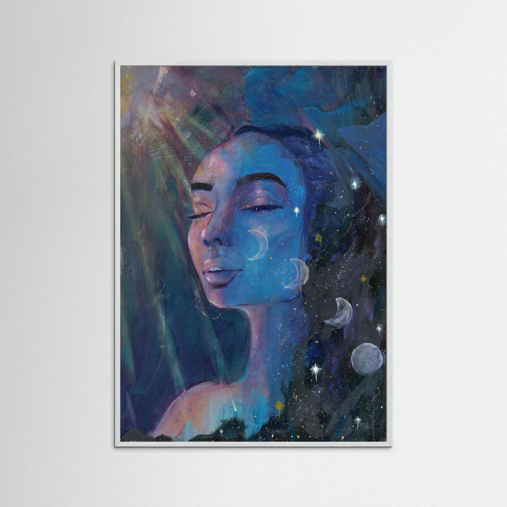 Phases of Self - Abstract Realism Portrait Painting - Paper Print