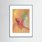 Melt - abstract realism - mixed media paper print