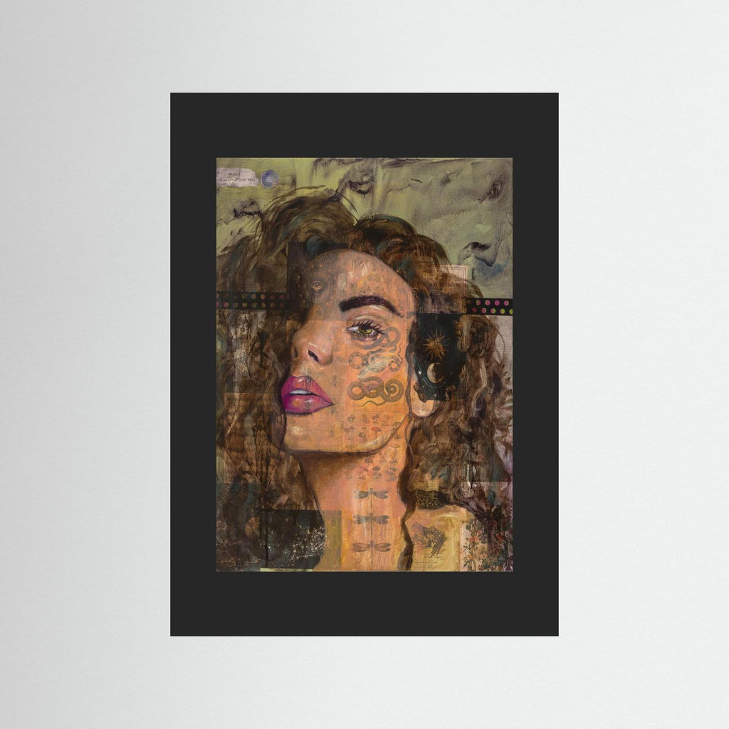 For the Witches - Abstract Realism Portrait - Portrait Painting Collage Art