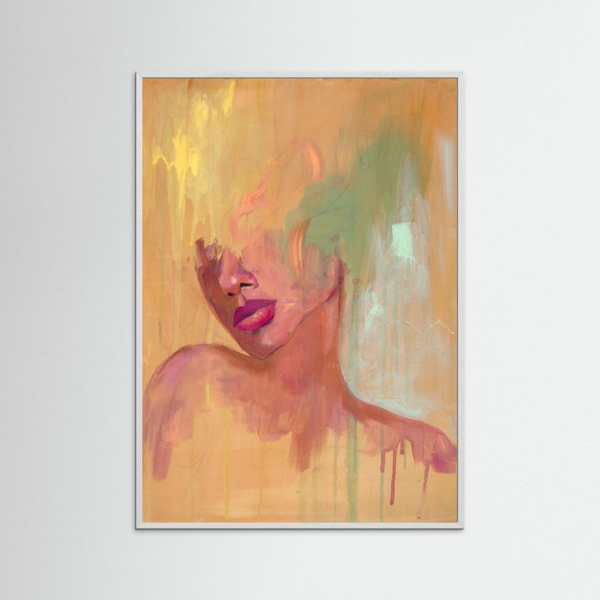 Melt - abstract realism - mixed media paper print