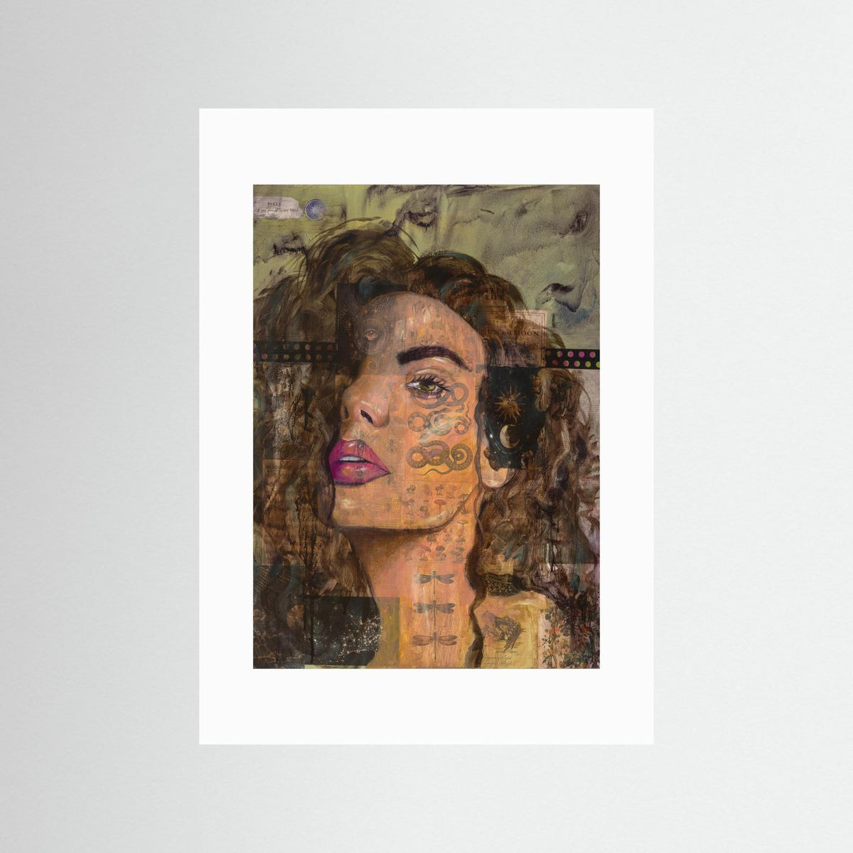 For the Witches - Abstract Realism Portrait - Portrait Painting Collage Art