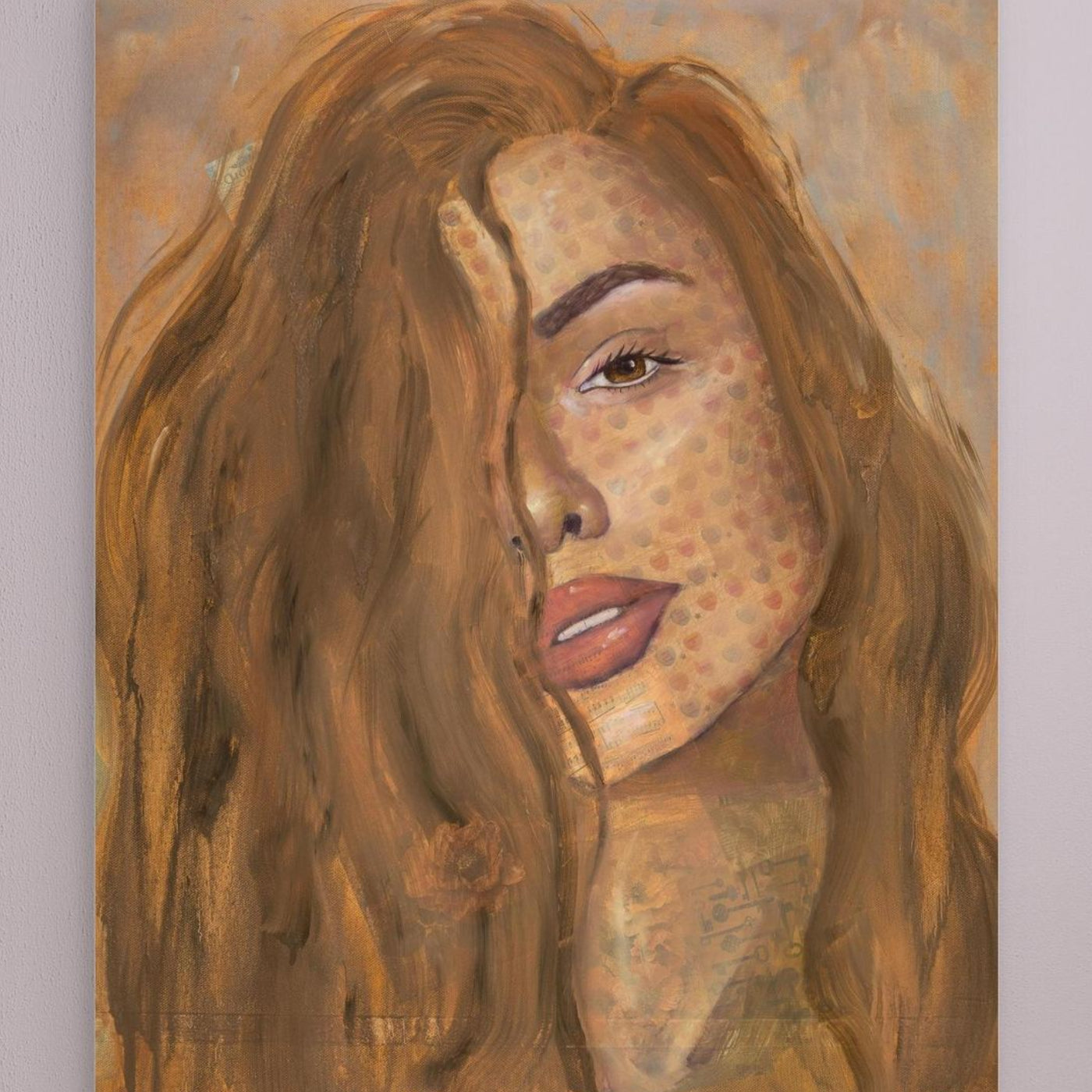 Not Your Baby - Portrait Painting - Collage Art - Canvas Print