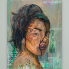 Love Thy Neighbor - Abstract Realism Portrait Painting - Canvas Print